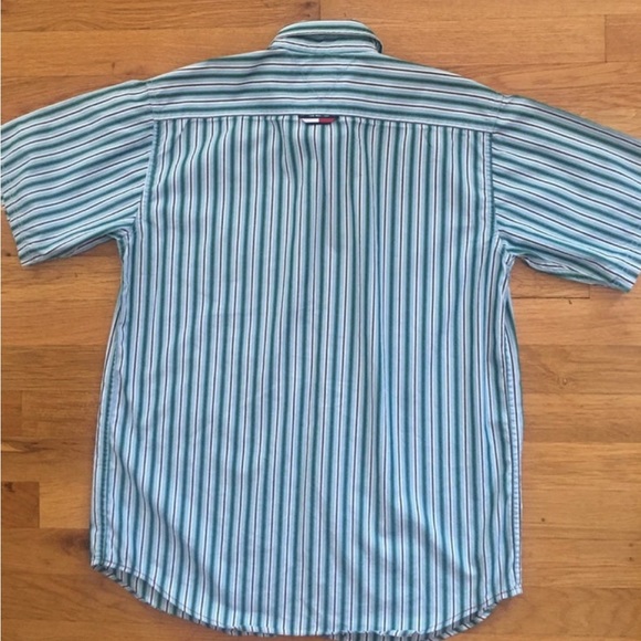 Tommy Hilfiger Youth boys size L short sleeve, button down striped shirt - Picture 2 of 11